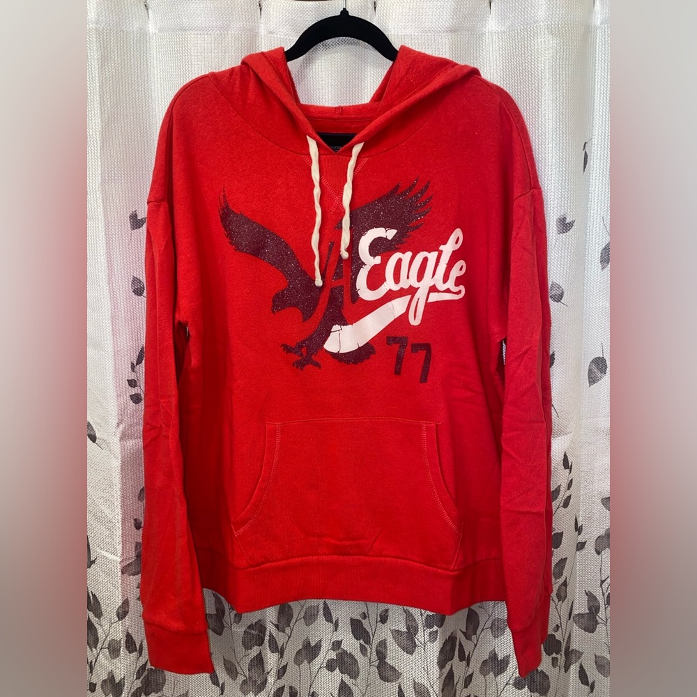 American Eagle Lightweight Pullover Hoodie (Red)